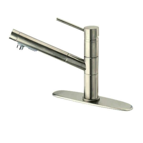 Just Single Handle Kitchen Faucet With Pull-Out 2 Mode Spray- Polished Nickel JPOM-400-N